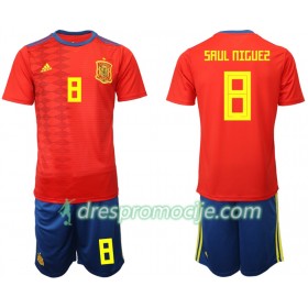 Španjolska Dres SAUL NIGUES 8 Dječji Domaći 2019 Kratkih Rukava